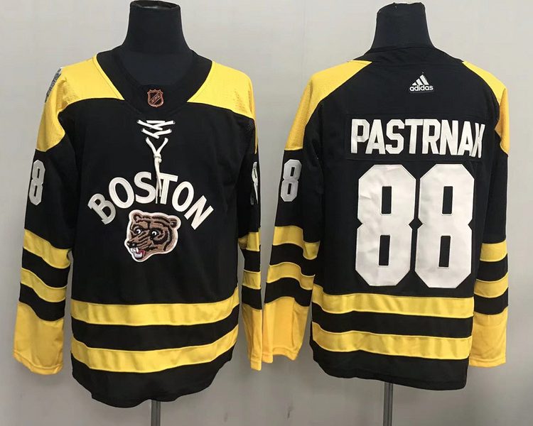 Men's Boston Bruins David Pastrnak #88 Black Jersey