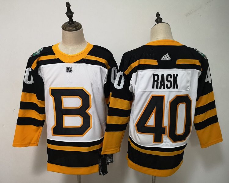 Men's Boston Bruins Tuukka Rask #40 White Jersey