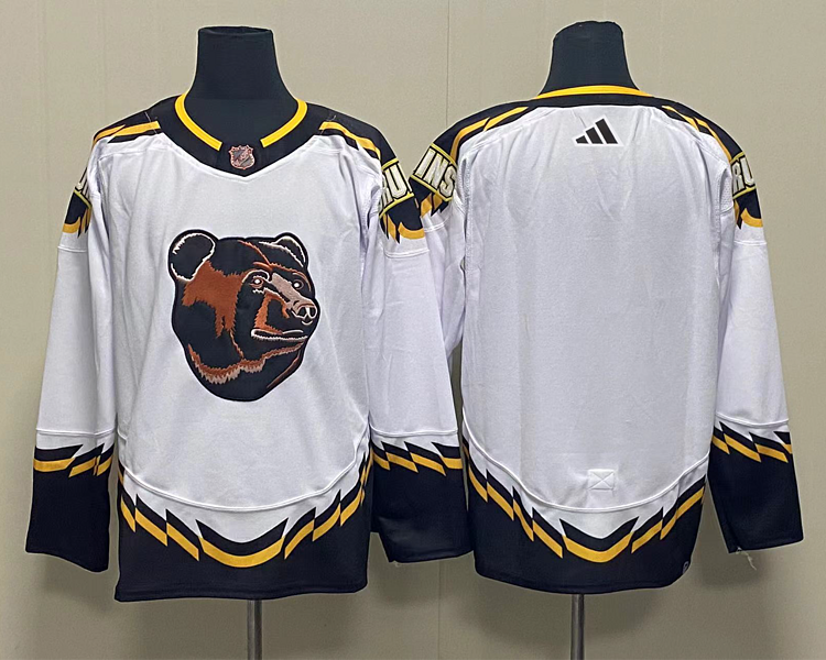 Men's Boston Bruins White Blank Jersey