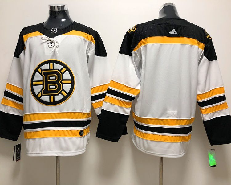 Men's Boston Bruins White Breakaway Away Blank Jersey