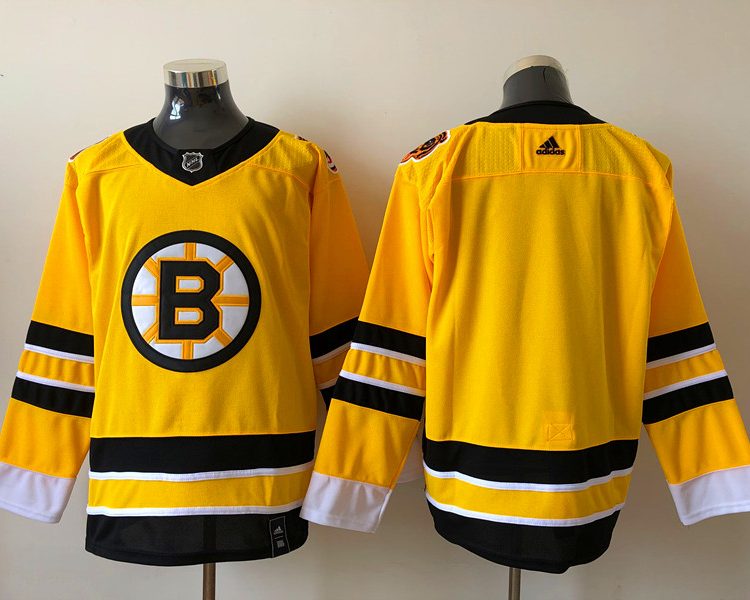 Men's Boston Bruins Yellow Blank Jersey