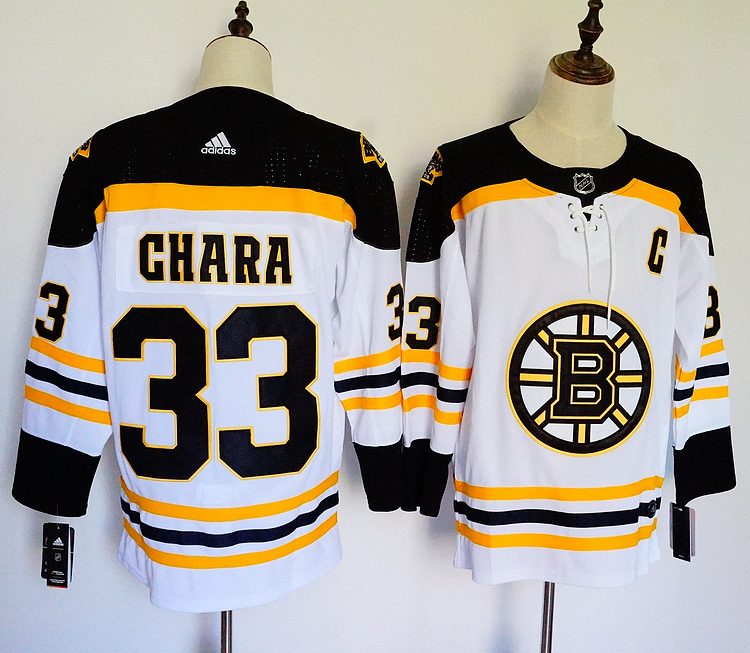 Men's Boston Bruins Zdeno Chara #33 White Jersey