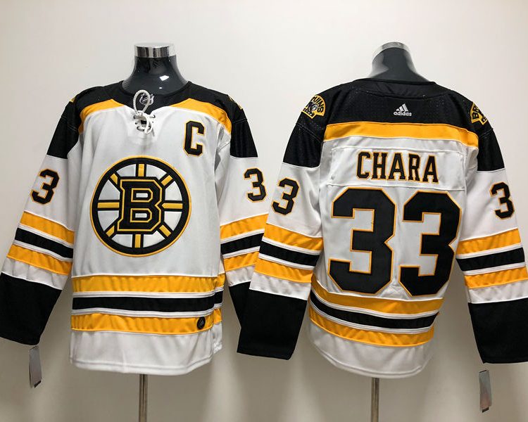 Men's Boston Bruins Zdeno Chara #33 White Jersey