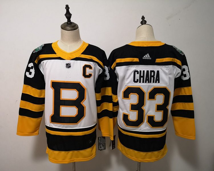 Men's Boston Bruins Zdeno Chara #33 White Jersey