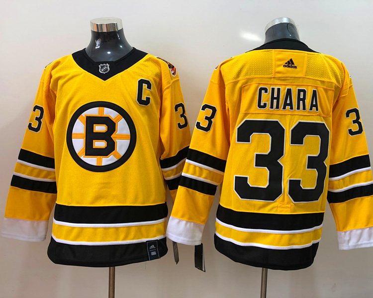 Men's Boston Bruins Zdeno Chara #33 Yellow Jersey