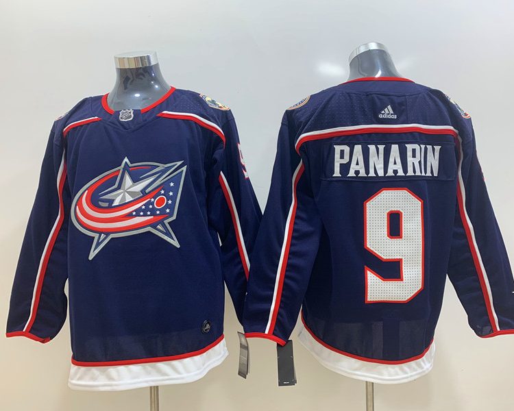 Men's Columbus Blue Jackets Artemi Panarin #9 Navy Home Breakaway Jersey