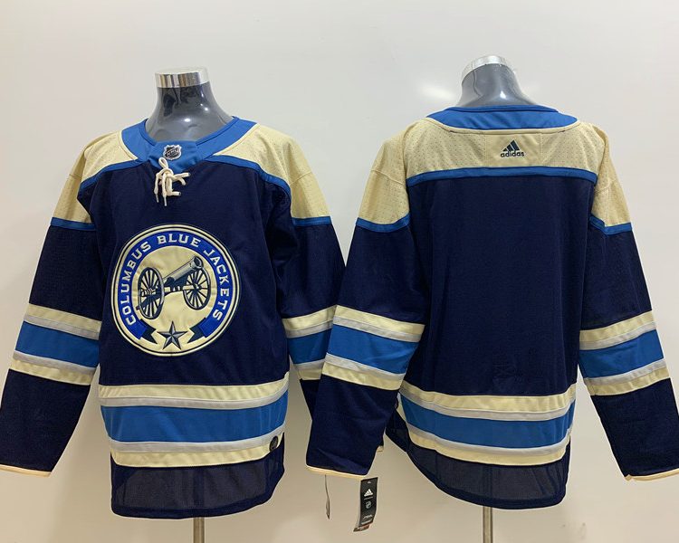 Men's Columbus Blue Jackets Navy Alternate Primegreen Authentic Blank Jersey