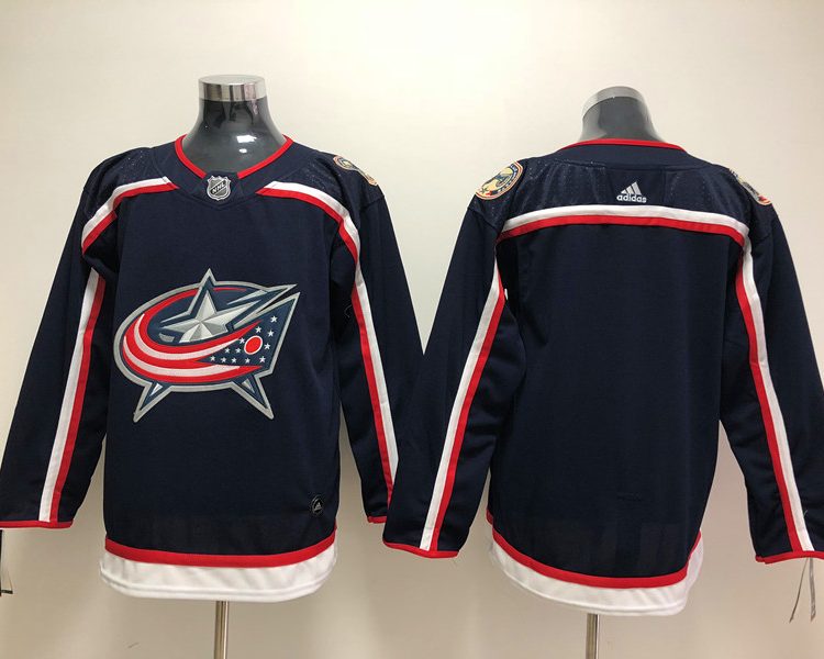 Men's Columbus Blue Jackets Navy Breakaway Home Blank Jersey