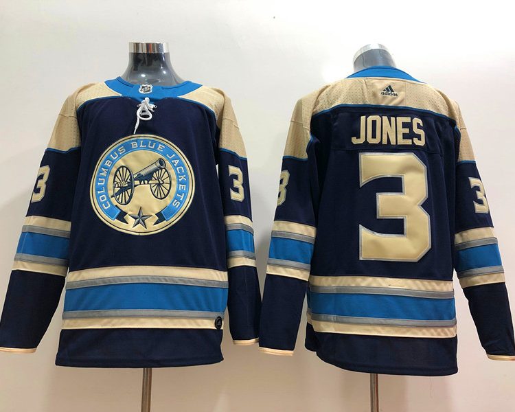 Men's Columbus Blue Jackets Seth Jones #3 Navy Breakaway Jersey