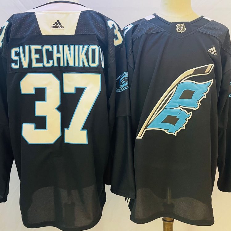 Men's Carolina Hurricanes Andrei Svechnikov #37 Black Home Breakaway Jersey