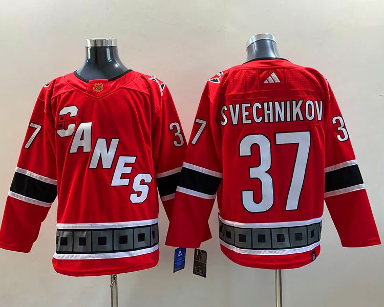 Men's Carolina Hurricanes Andrei Svechnikov #37 Red Home Breakaway Jersey