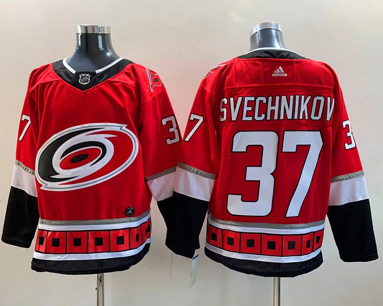 Men's Carolina Hurricanes Andrei Svechnikov #37 Red Home Breakaway Jersey