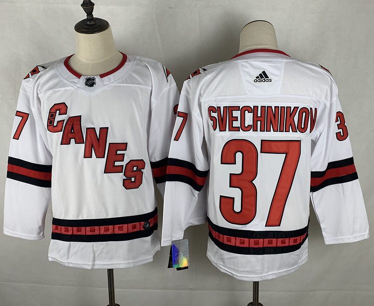 Men's Carolina Hurricanes Andrei Svechnikov #37 White Home Breakaway Jersey