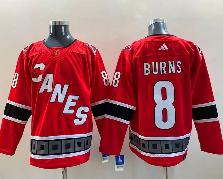 Men's Carolina Hurricanes Brent Burns #8 Red Home Breakaway Jersey