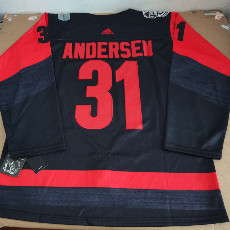 Men's Carolina Hurricanes Frederik Andersen #31 Black Jersey