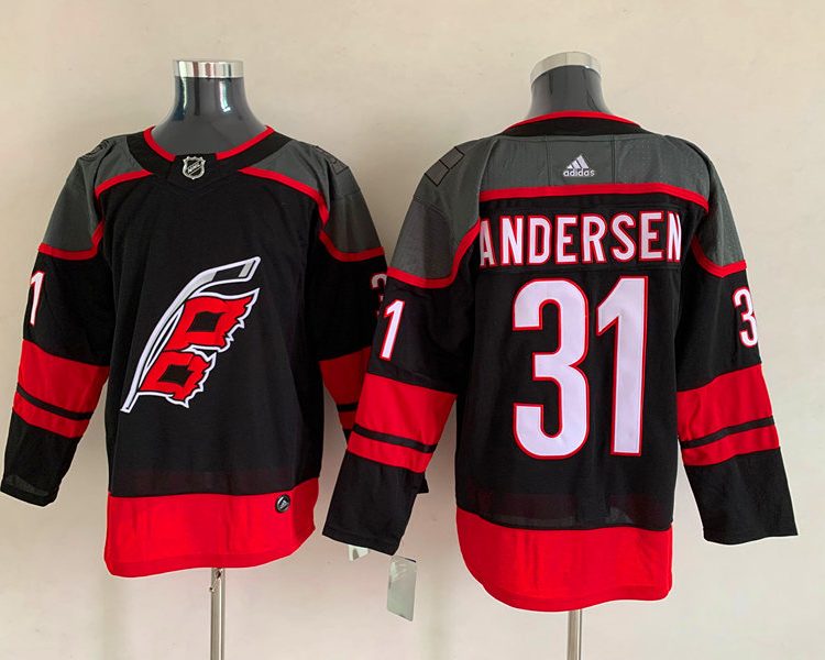 Men's Carolina Hurricanes Frederik Andersen #31 Black Jersey