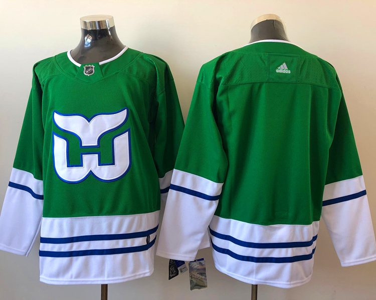 Men's Carolina Hurricanes Green Whalers Primegreen Authentic Blank Jersey