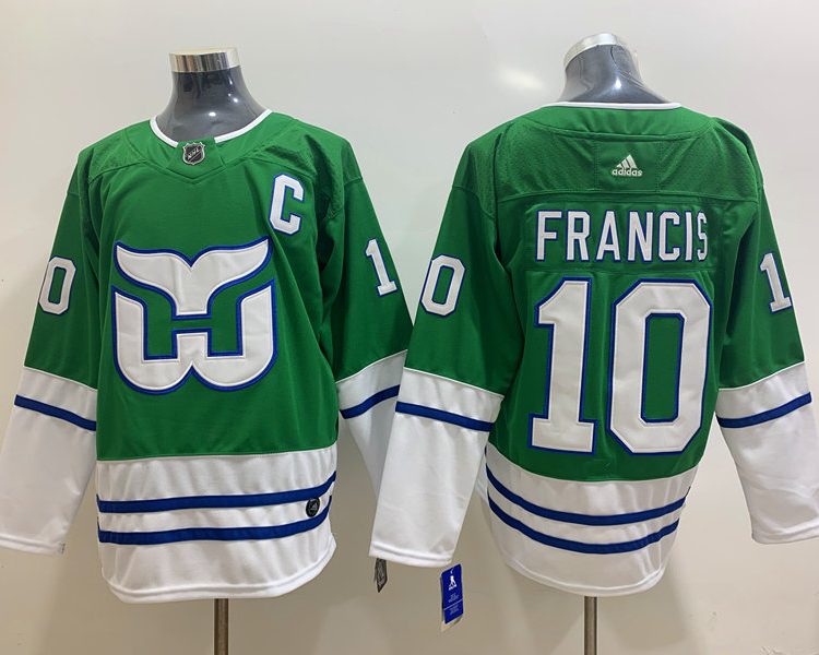 Men's Carolina Hurricanes Ron Francis #10 Green Home Breakaway Jersey