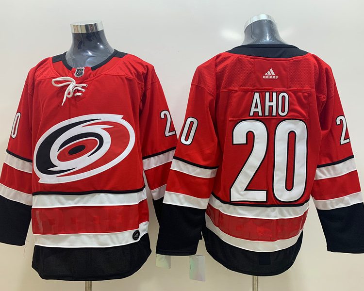Men's Carolina Hurricanes Sebastian Aho #20 Red Jersey