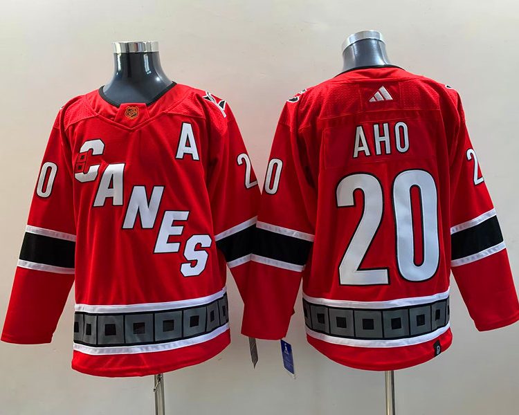 Men's Carolina Hurricanes Sebastian Aho #20 Red Jersey