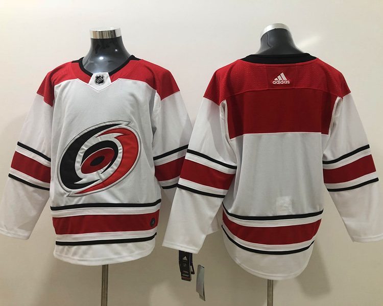 Men's Carolina Hurricanes White Breakaway Away Blank Jersey