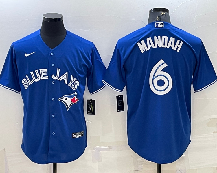 Men's Toronto Blue Jays Alex Manoah #6 Blue Baseball Jersey