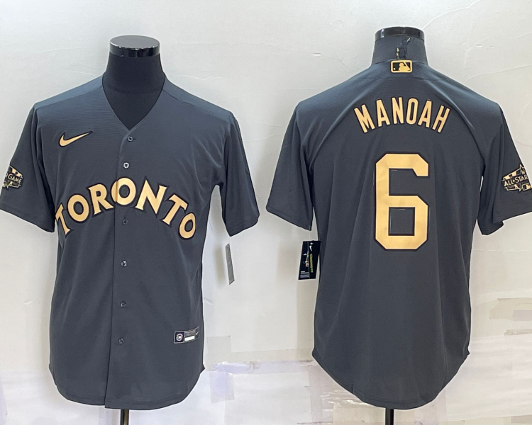 Men's Toronto Blue Jays Alex Manoah #6 Gray Baseball Jersey