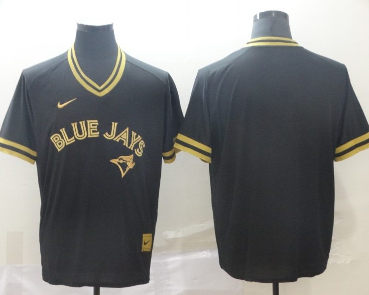 Men's Toronto Blue Jays Black Blank Jersey