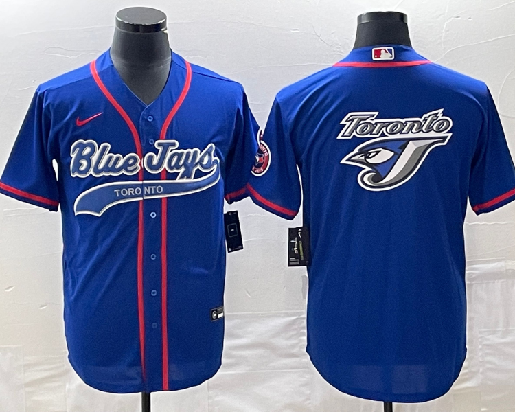Men's Toronto Blue Jays Blue Team Logo Jersey