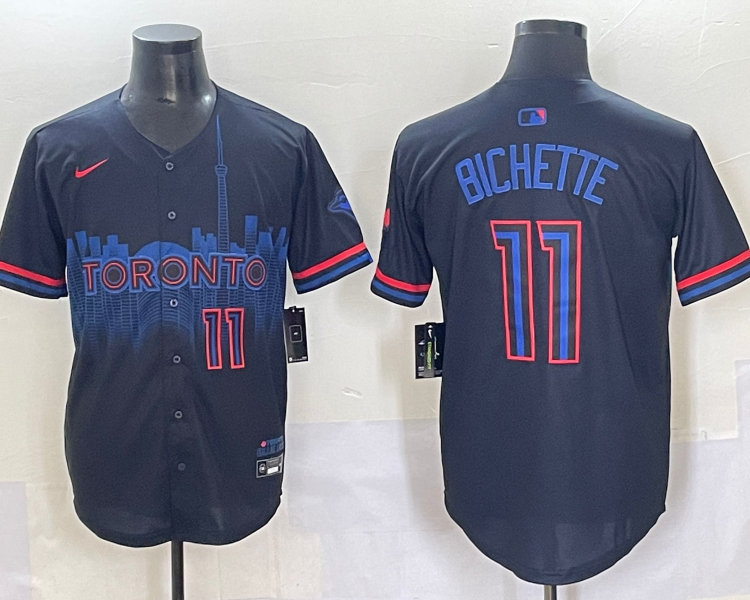 Men's Toronto Blue Jays Bo Bichette #11 Black 2024 City Connect Limited Jersey
