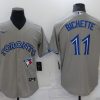 Men's Toronto Blue Jays Bo Bichette #11 Gray Baseball Jersey