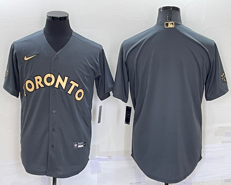 Men's Toronto Blue Jays Dark Grey Blank Jersey