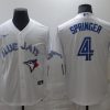 Men's Toronto Blue Jays George Springer #4 White Baseball Jersey