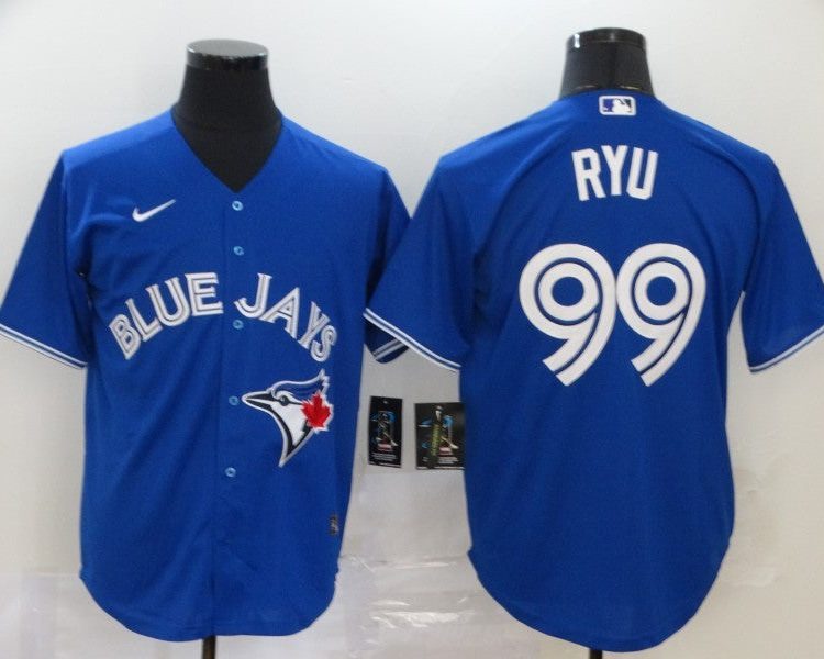Men's Toronto Blue Jays Hyun-Jin Ryu #99 Blue Baseball Jersey
