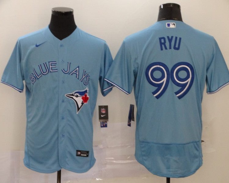 Men's Toronto Blue Jays Hyun-Jin Ryu #99 Light Blue Baseball
