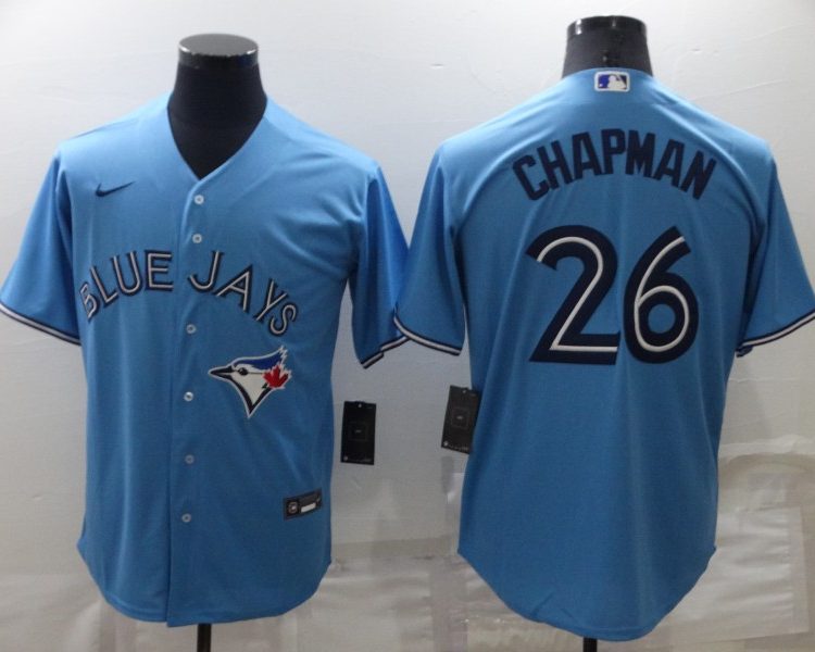Men's Toronto Blue Jays Matt Chapman #26 Light Blue Baseball Jersey