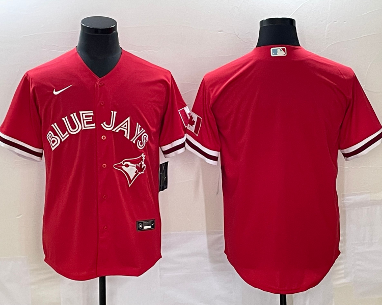 Men's Toronto Blue Jays Red Alternate Team Blank Jersey