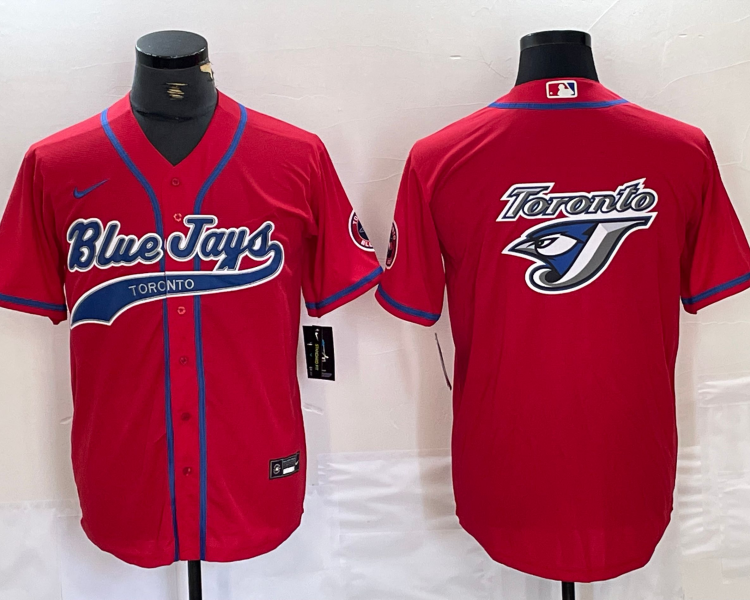 Men's Toronto Blue Jays Red Jersey Joint Edition