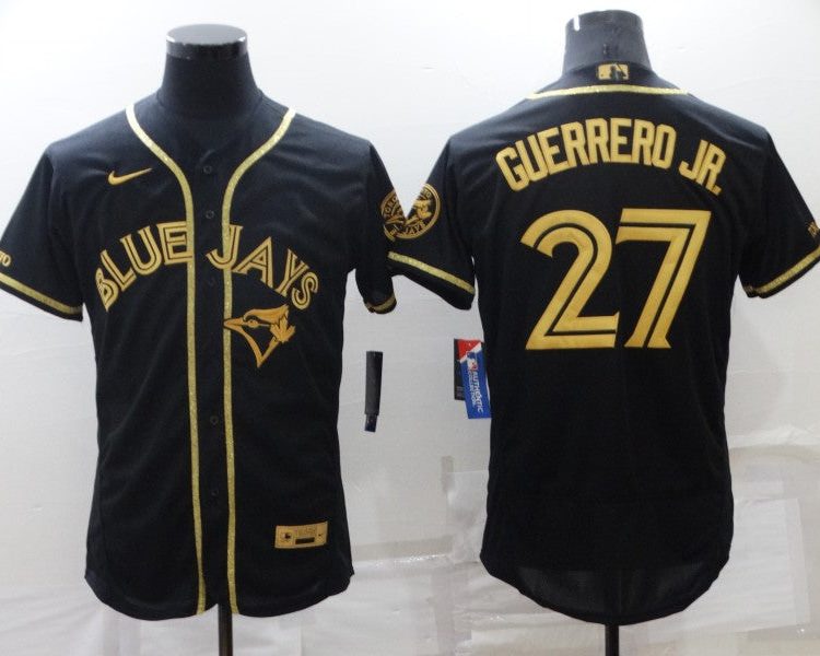 Men's Toronto Blue Jays Vladimir Guerrero Jr. #27 Black Baseb