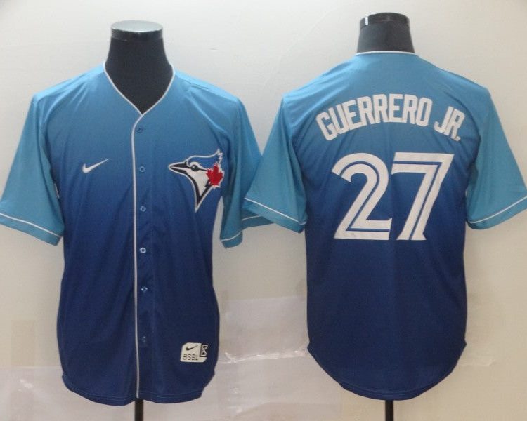 Men's Toronto Blue Jays Vladimir Guerrero Jr. #27 Blue Stitched Jersey