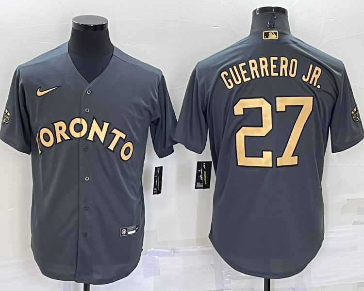 Men's Toronto Blue Jays Vladimir Guerrero Jr. #27 Gray Player