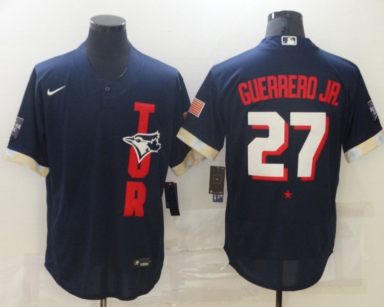 Men's Toronto Blue Jays Vladimir Guerrero Jr. #27 Navy All Star Jersey