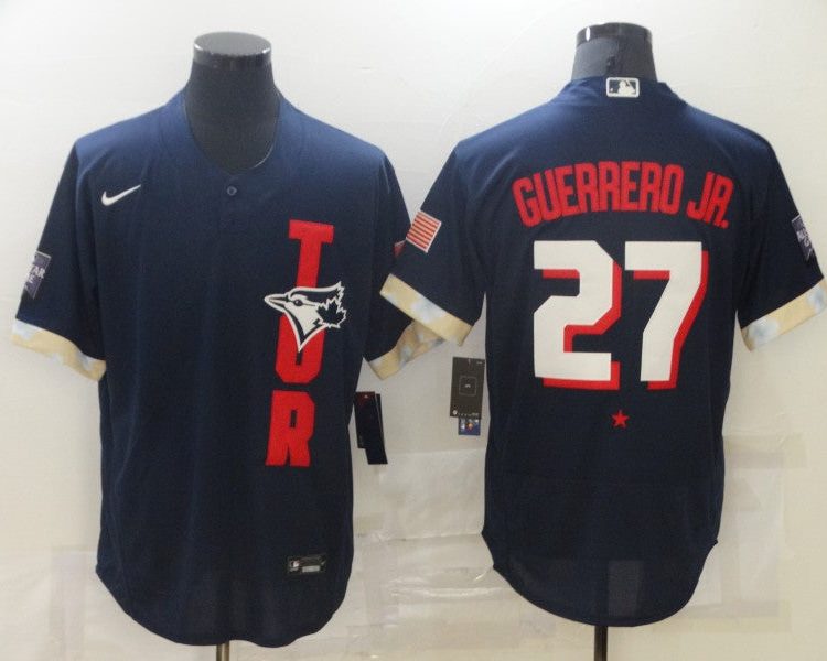 Men's Toronto Blue Jays Vladimir Guerrero Jr. #27 Navy All Star Playe