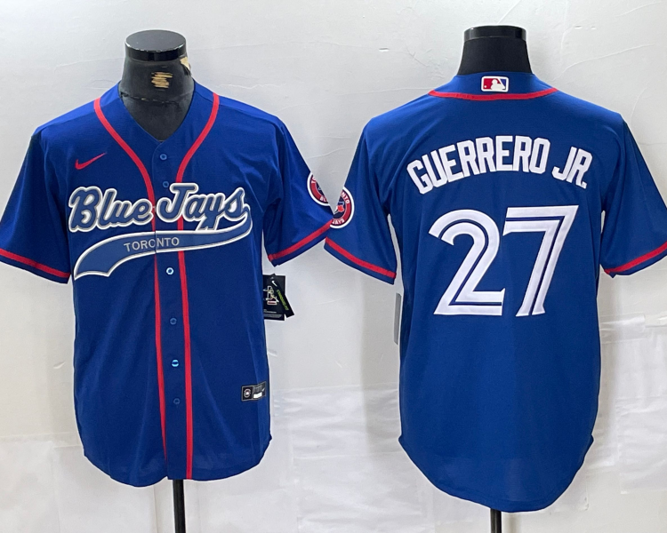 Men's Toronto Blue Jays Vladimir Guerrero Jr. #27 Royal Jersey Joint Edition