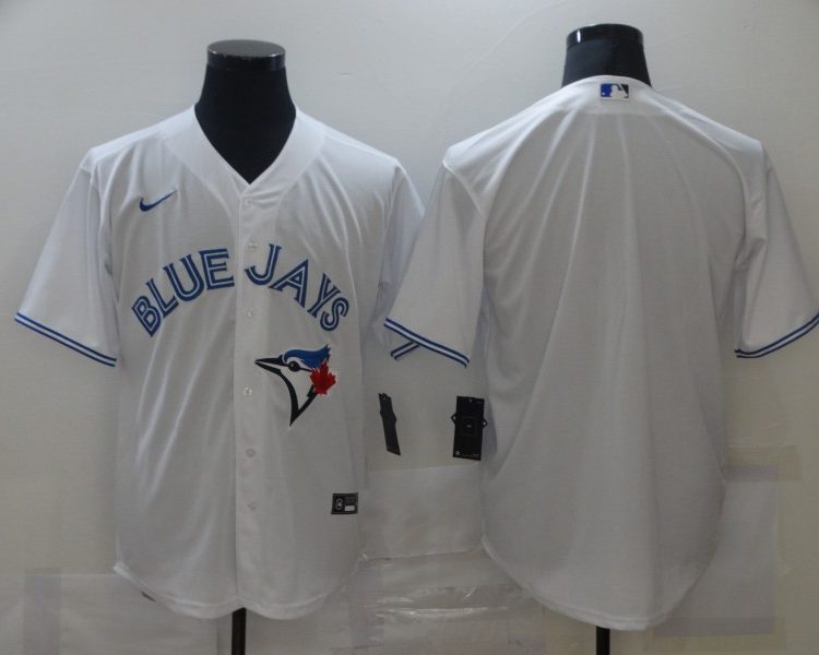 Men's Toronto Blue Jays White Home Blank Jersey