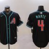 Men's Arizona Diamondbacks Ketel Marte #4 Black Limited Jersey