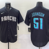 Men's Arizona Diamondbacks Randy Johnson #51 Black Jersey