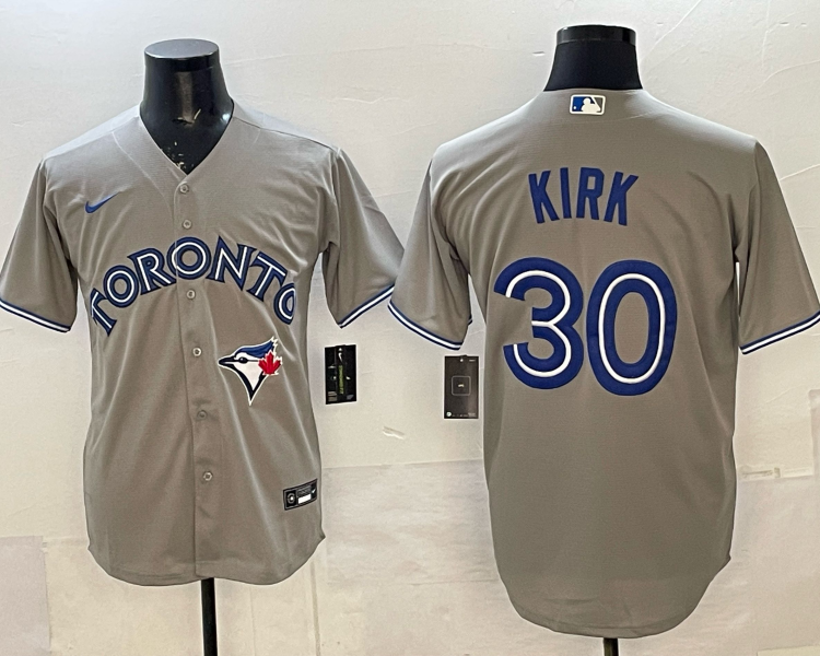 Men's Toronto Blue Jays Alejandro Kirk #30 Grey Jersey