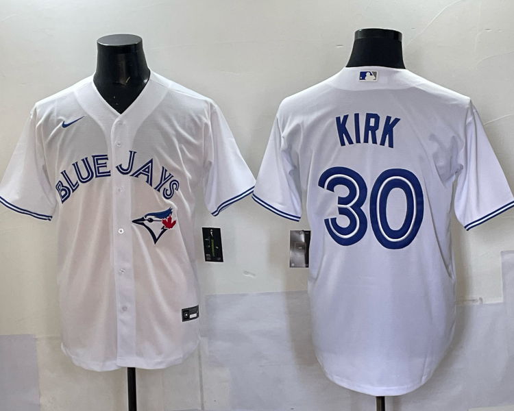 Men's Toronto Blue Jays Alejandro Kirk #30 White Home Jersey