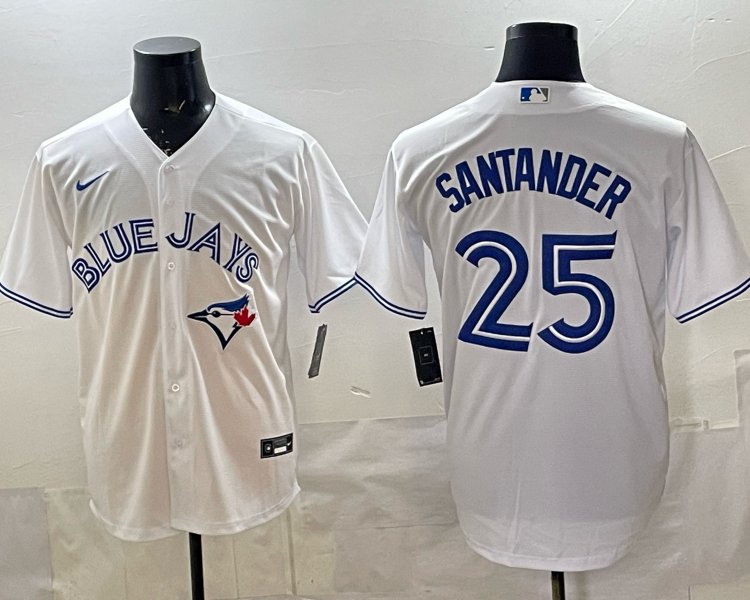 Men's Toronto Blue Jays Anthony Santander #25 White Home Jersey